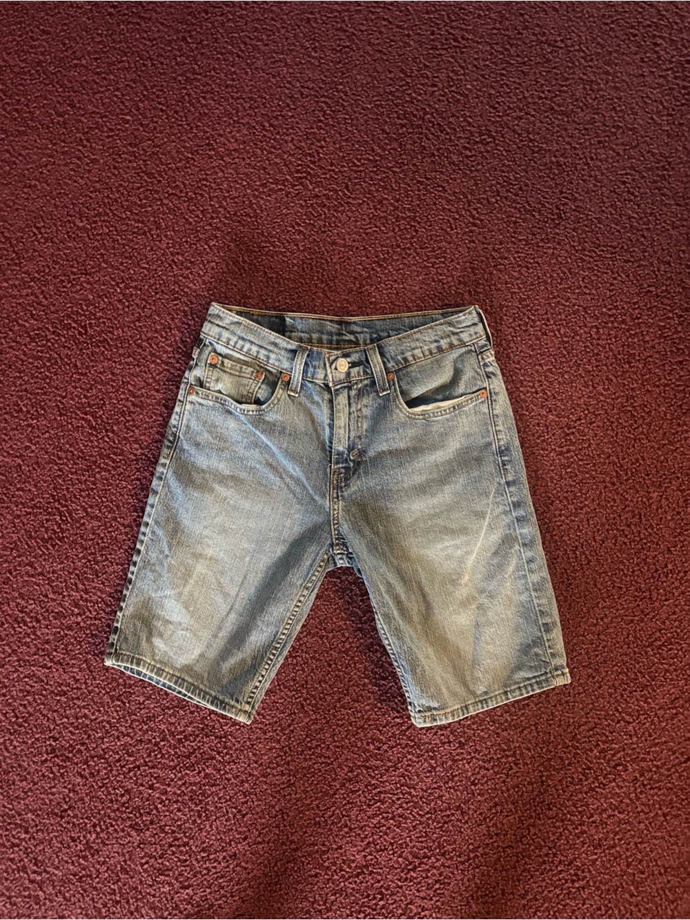 Levi's Faded Blue Denim Cutoff Shorts